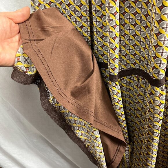 In Loom Maxi Dress Womens M Empire Waist Flutter Sleeves Lace Prairie Cottage - Picture 8 of 16